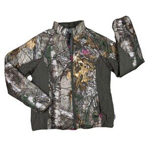 Realtree Thinsulate Camo Zip Jacket Pink Lining Women’s Large